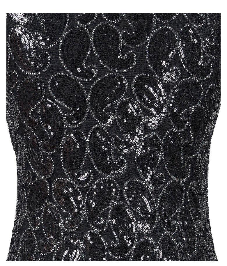 Sexy schwarzes Vintage-Kleid aus den 1920er Jahren