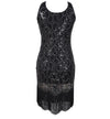 Sexy schwarzes Vintage-Kleid aus den 1920er Jahren