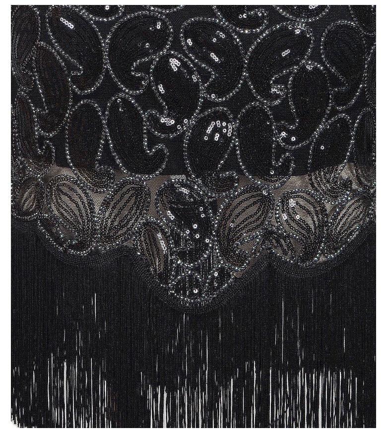 Sexy schwarzes Vintage-Kleid aus den 1920er Jahren