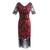 Rotes Spitzenkleid aus den 1920er Jahren