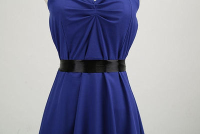 Marineblaues Vintage-Kleid