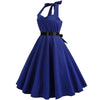 Marineblaues Vintage-Kleid
