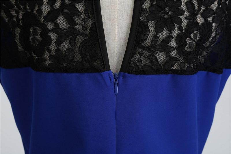 Blaues Vintage-Spitzenkleid