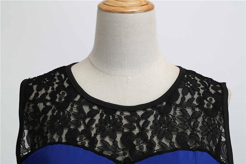 Blaues Vintage-Spitzenkleid