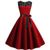 Vintage-Kleid aus roter Spitze