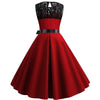 Vintage-Kleid aus roter Spitze