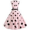 Kleid im Stil der 50er Jahre mit V-Ausschnitt