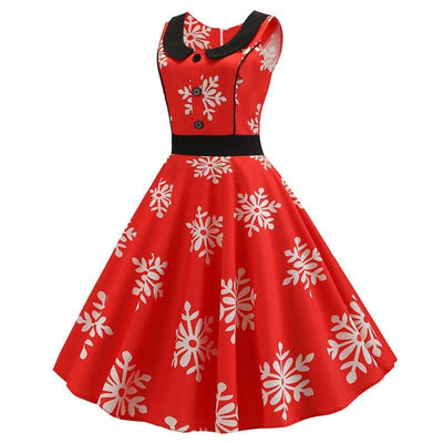 Schneeflocken-Vintage-Kleid