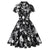 Plus Size Vintage Kleid 60er Jahre Schwarzweiß