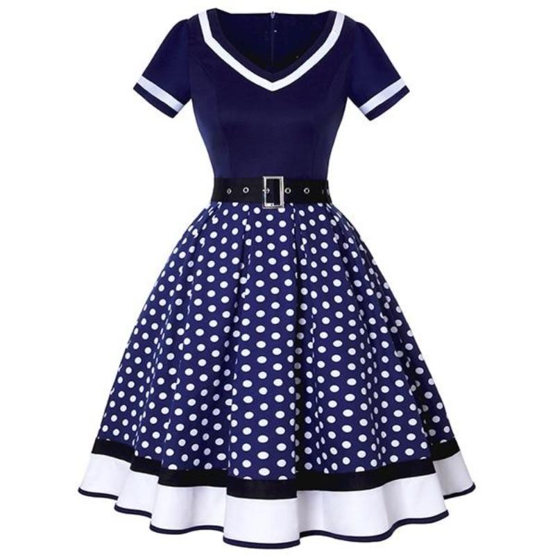 60er Jahre Kleid Blau