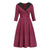 Rotes Winter-Vintage-Kleid