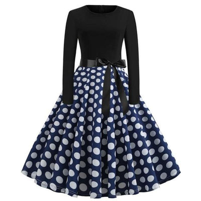 Langärmliges Vintage-Kleid
