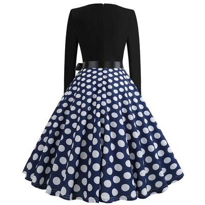 Langärmliges Vintage-Kleid