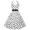 Schwarz-weißes Vintage-Kleid