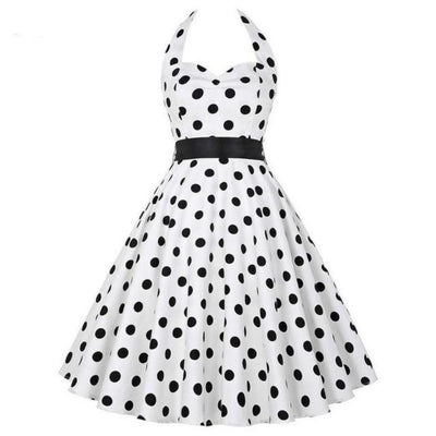 Schwarz-weißes Vintage-Kleid