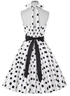 Schwarz-weißes Vintage-Kleid