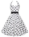 Schwarz-weißes Vintage-Kleid