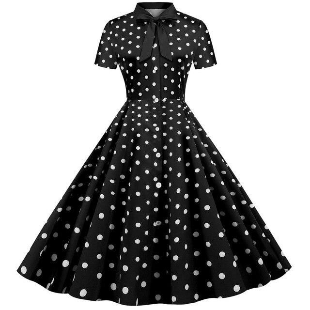 Schwarzes Retro-Vintage-Kleid