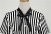 Vintage Retro Schwarz-Weiß-Kleid