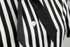 Vintage Retro gestreiftes Kleid Schwarz