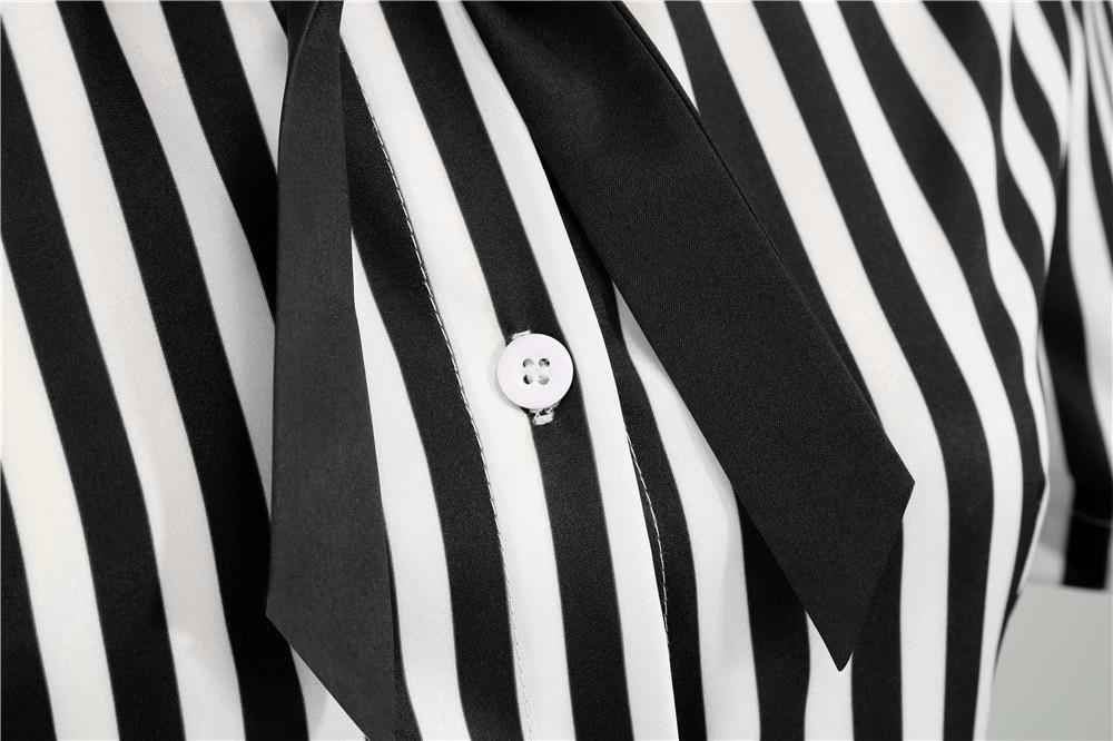 Vintage Retro gestreiftes Kleid Schwarz