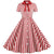 Vintage Retro Gestreiftes Kleid Rot