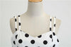 Weiß gepunktetes Rockabilly-Vintage-Kleid
