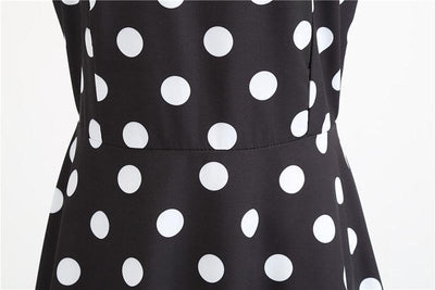 Vintage Rockabilly Kleid Schwarz Weiß Punkte