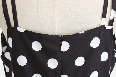 Vintage Rockabilly Kleid Schwarz Weiß Punkte