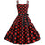 Vintage Rockabilly Kleid Schwarz Rote Punkte