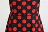 Vintage Rockabilly Kleid Schwarz Rote Punkte