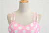 Gepunktetes rosafarbenes Rockabilly-Vintage-Kleid