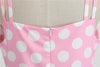 Gepunktetes rosafarbenes Rockabilly-Vintage-Kleid