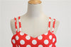 Vintage Rotes Rockabilly-Kleid mit weißen Punkten