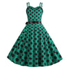 Vintage Rockabilly Kleid Grüne Erbsen