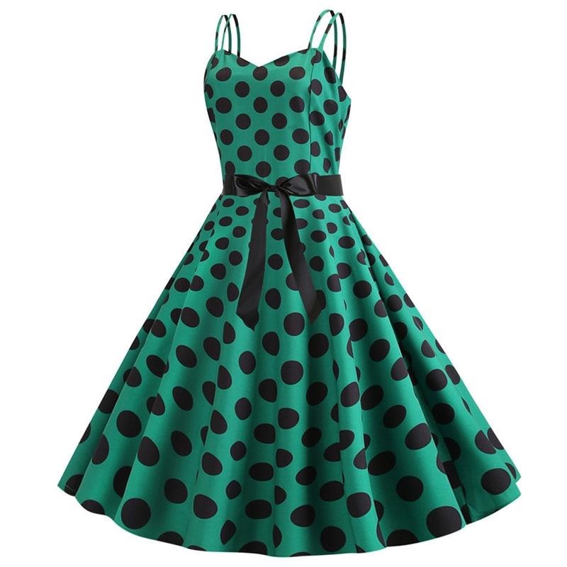 Vintage Rockabilly Kleid Grüne Erbsen