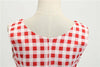 Rotes und weißes Vintage-Kleid