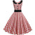 Rotes und weißes Vintage-Kleid