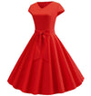 Rotes romantisches Vintage-Kleid