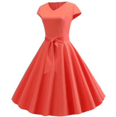 Rosa 50er-Jahre-Pin-Up-Kleid