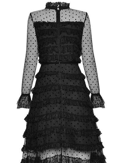 Vintage Schwarzes 40er Jahre Kleid
