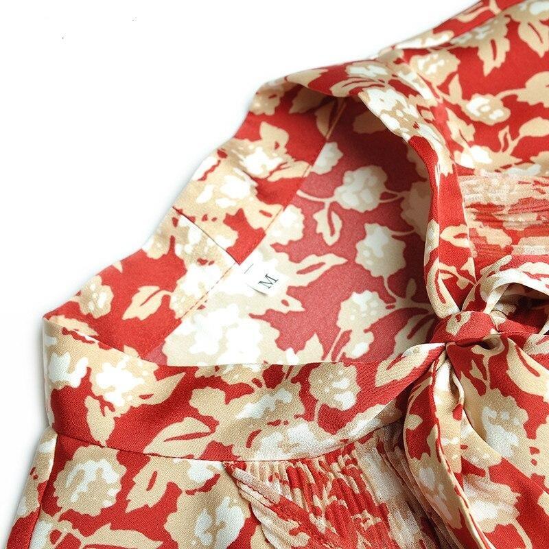 Vintage 40er Jahre Blumenkleid Rot