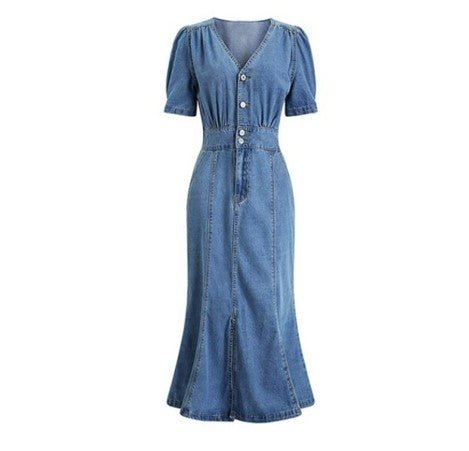 Vintage 40er Out-fit Kleid Blau