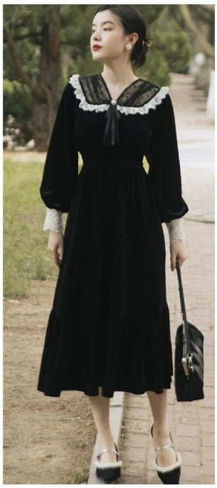 Vintage 40er Jahre Outfit Kleid Schwarz